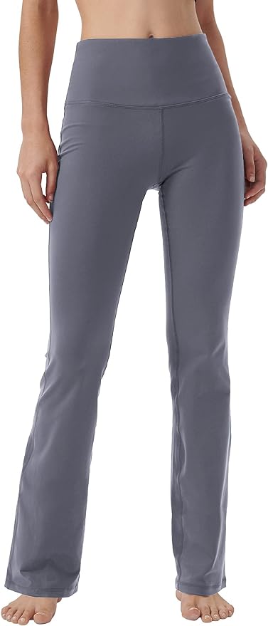 Knsbk Bootcut Yoga Pants for Women with Hidden Pockets High Waist Workout Pants Tummy Control Dress Bootleg Work Pants