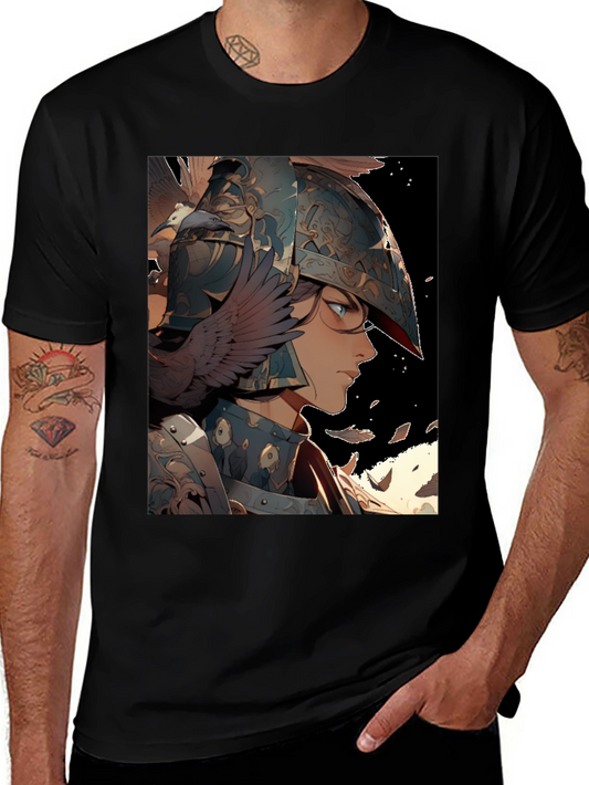 Anime Warrior Black T-Shirt